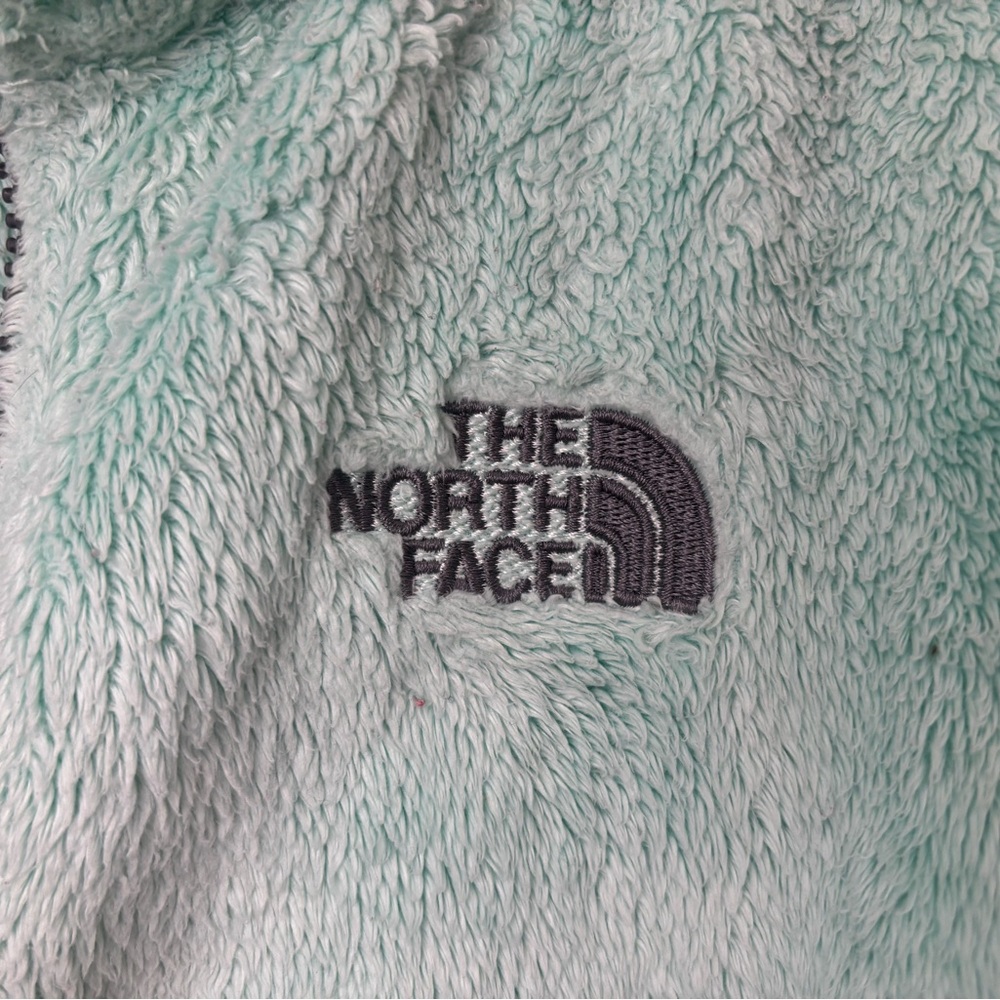 The North Face Mint Green Fleece Jacket Medium M Full Zip Cozy Soft Women’s - Picture 4 of 9